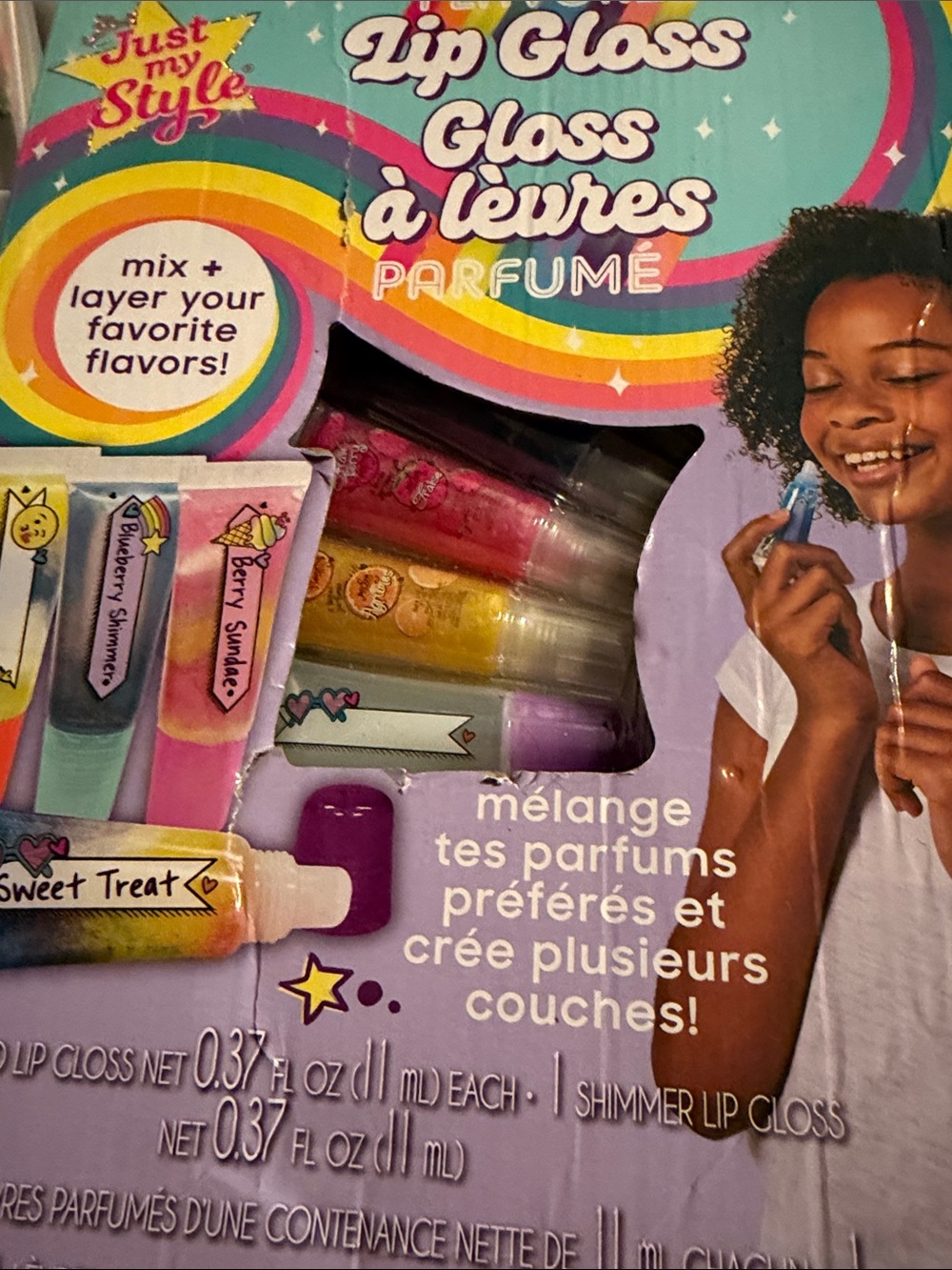 Just My Style Purple Lip Gloss Set — Shimmer Scented